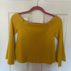 Wilfred Yellow Knit Off the Shoulder
